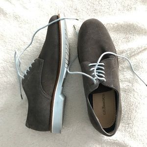 G. H. Bass Grey Suede Oxford Shoes